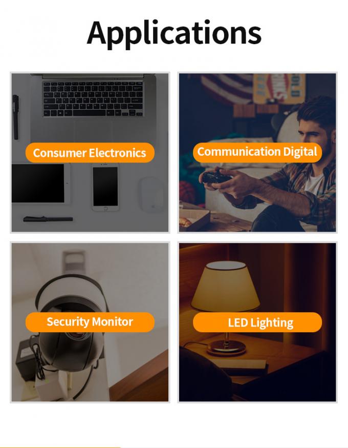 AC/DC 12V Circuit 12VDC Wall พลัง จัดหา 1A to 2A Switch Mode 1.5A 2.2A 2.5A 3A Transformer PC Supplies